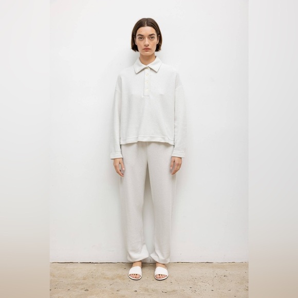 Leset Teddy Jogger Lounge Sweatpants in Cement Light Grey - Picture 1 of 12